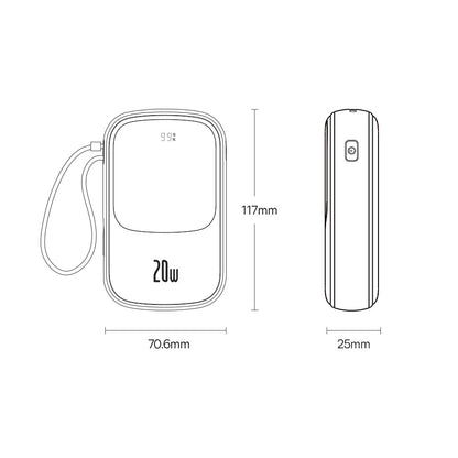 Powerbank 10000mAh 20W Baseus Qpow Pro Overseas Edition + USB C 3A Cable - Black_17