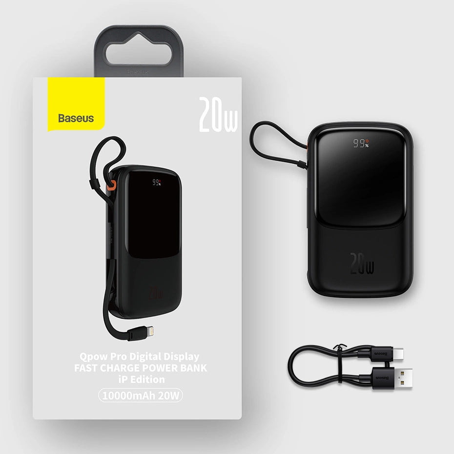 Powerbank 10000mAh 20W Baseus Qpow Pro Overseas Edition + USB C 3A Cable - Black_18