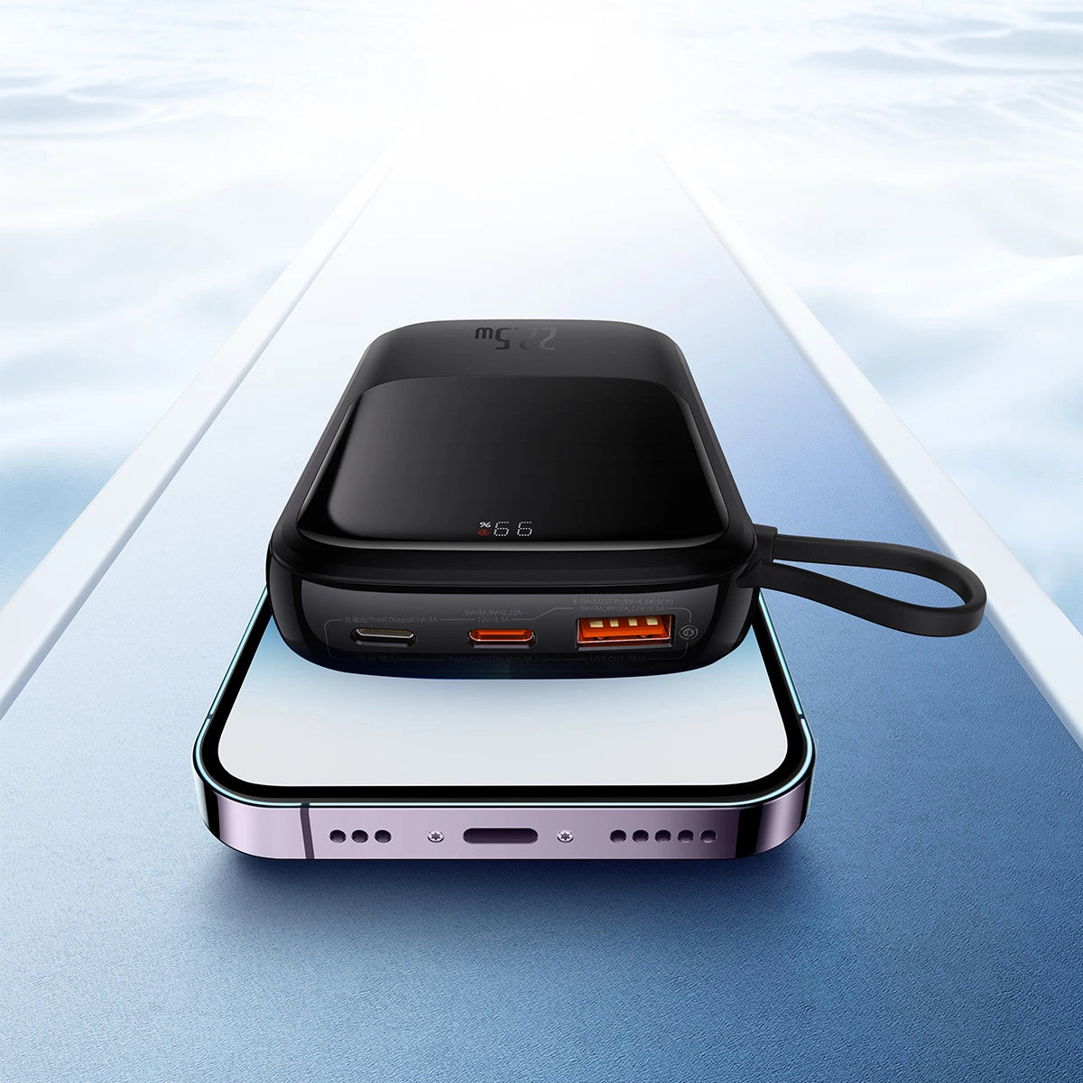 Powerbank 10000mAh 20W Baseus Qpow Pro Overseas Edition + USB C 3A Cable - Black_6