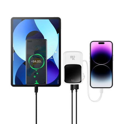 Baseus Qpow Digital Display Power Bank with Fast Charging 10000mAh 20W QC/PD/SCP/FCP with Built-in Lightning Cable White_11