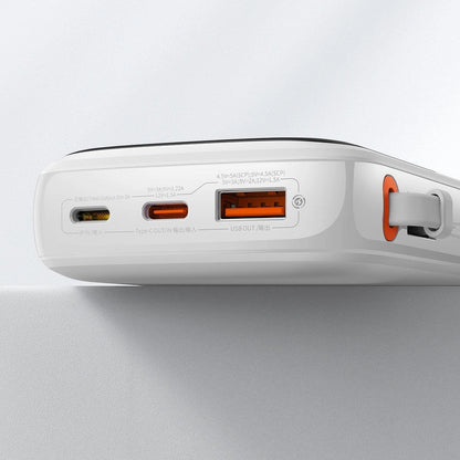 Baseus Qpow Digital Display powerbank with fast charging 10000mAh 22.5W QC/PD/SCP/FCP with built-in USB-C cable white_9