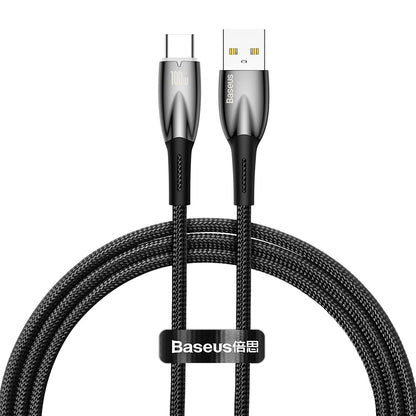 Baseus Glimmer Series Fast Charging Cable USB-A - USB-C 100W 480Mbps 1m Black_0