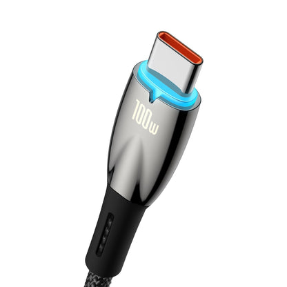 Baseus Glimmer Series Fast Charging Cable USB-A - USB-C 100W 480Mbps 1m Black_2