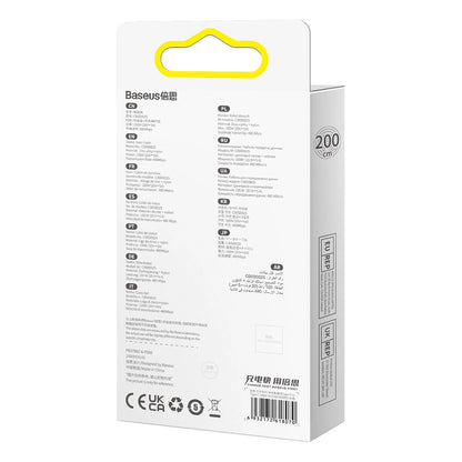 Baseus CADH000802 USB-C - USB-C PD cable 100W 5A 480Mb/s 2m - white_22