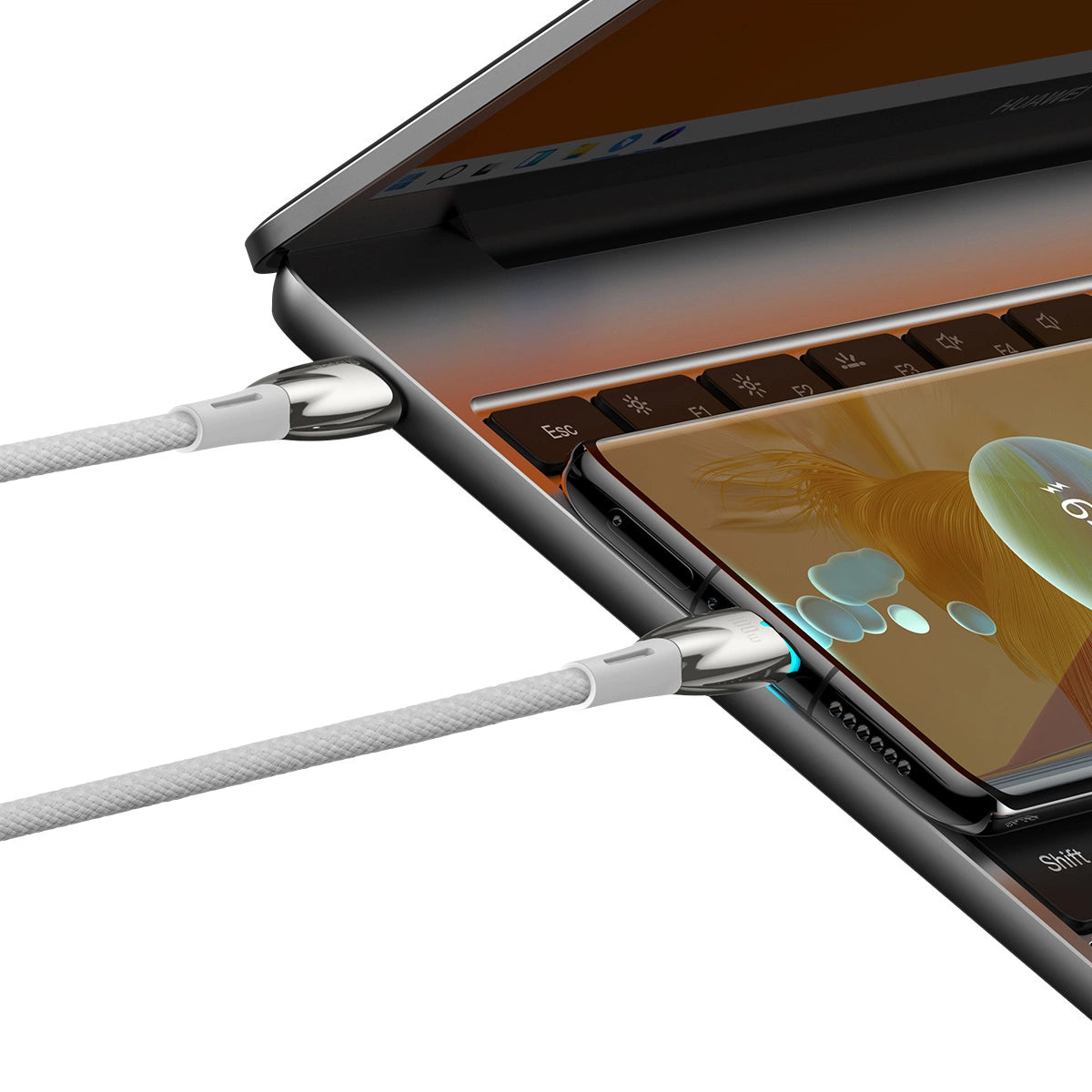 Baseus CADH000802 USB-C - USB-C PD cable 100W 5A 480Mb/s 2m - white_3