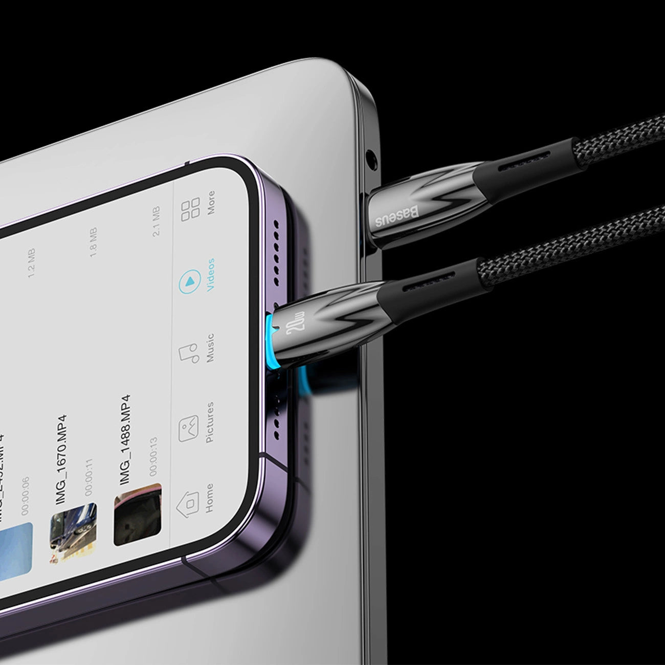 Baseus CADH000002 Lightning - USB-C PD cable 20W 480Mb/s 1m - white_20