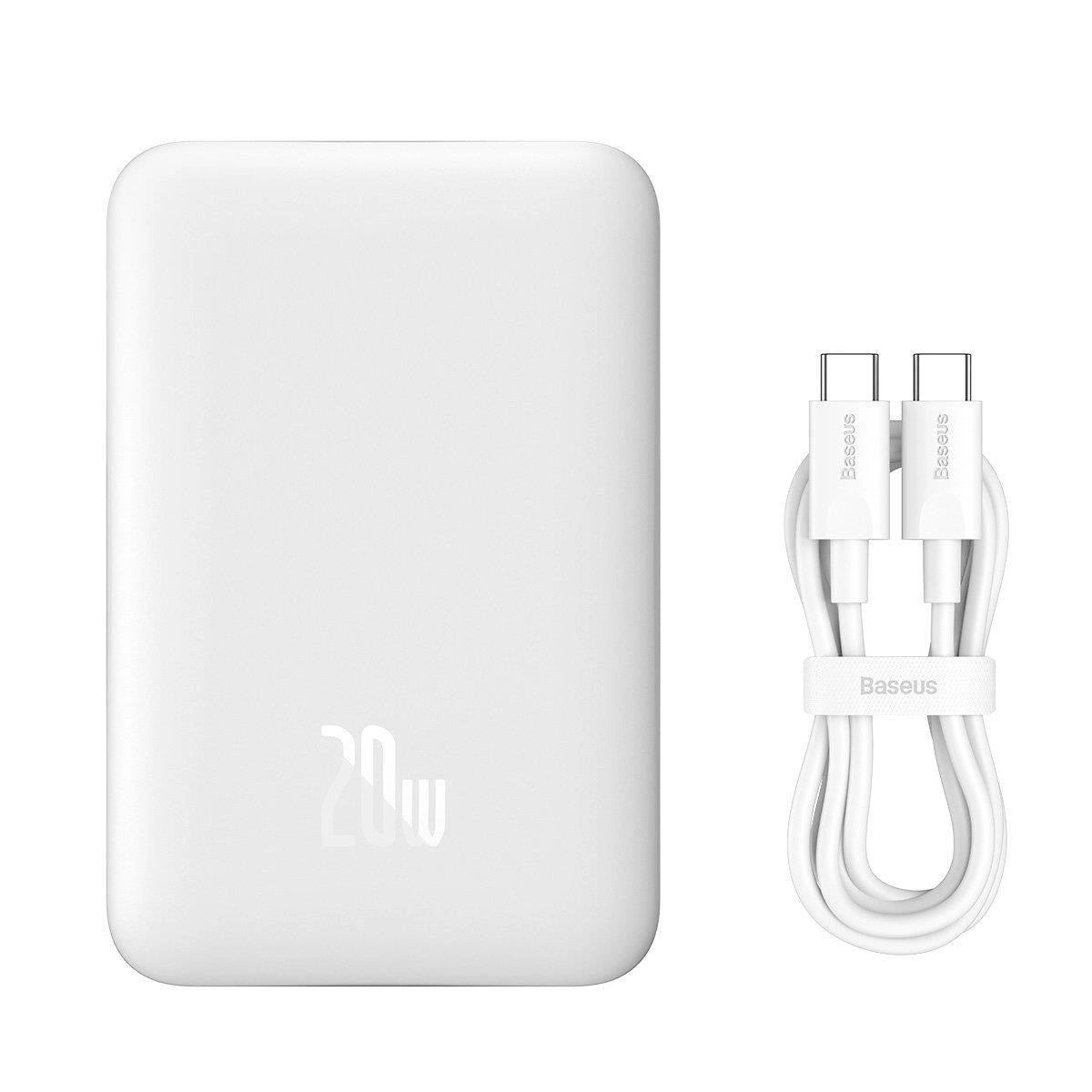 Powerbank Baseus Magnetic, 10000mAh, USB-C 20W, MagSafe (white)_24