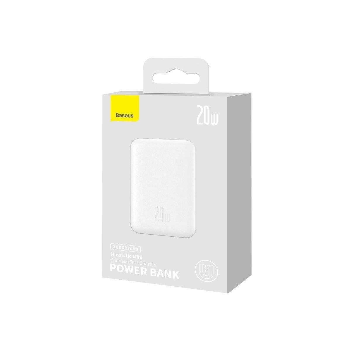 Powerbank Baseus Magnetic, 10000mAh, USB-C 20W, MagSafe (white)_9