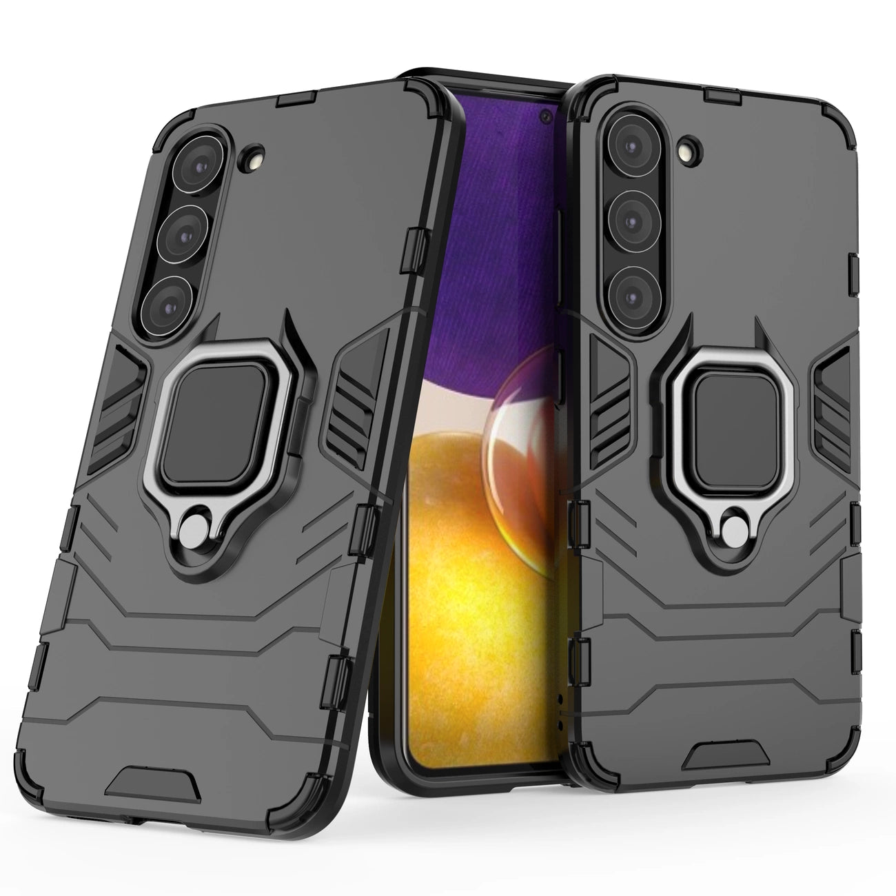 Ring Armor case for Samsung Galaxy S23 armored cover magnetic holder ring black_11