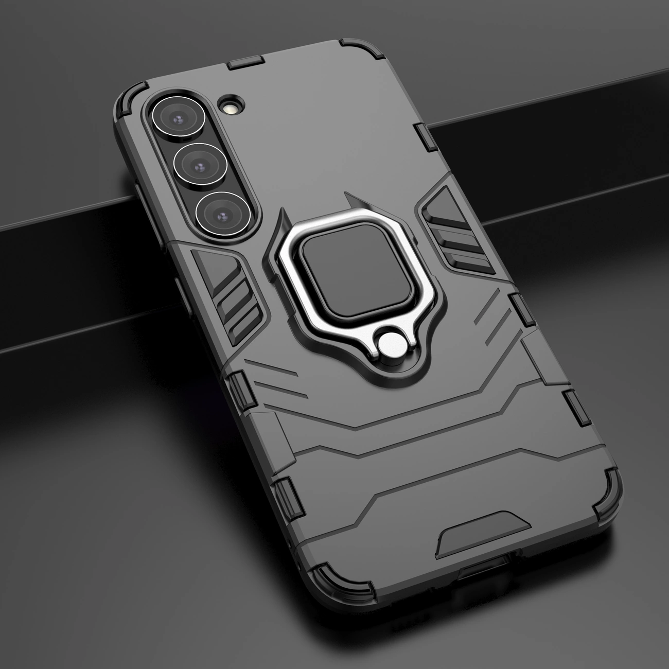 Ring Armor case for Samsung Galaxy S23 armored cover magnetic holder ring black_14