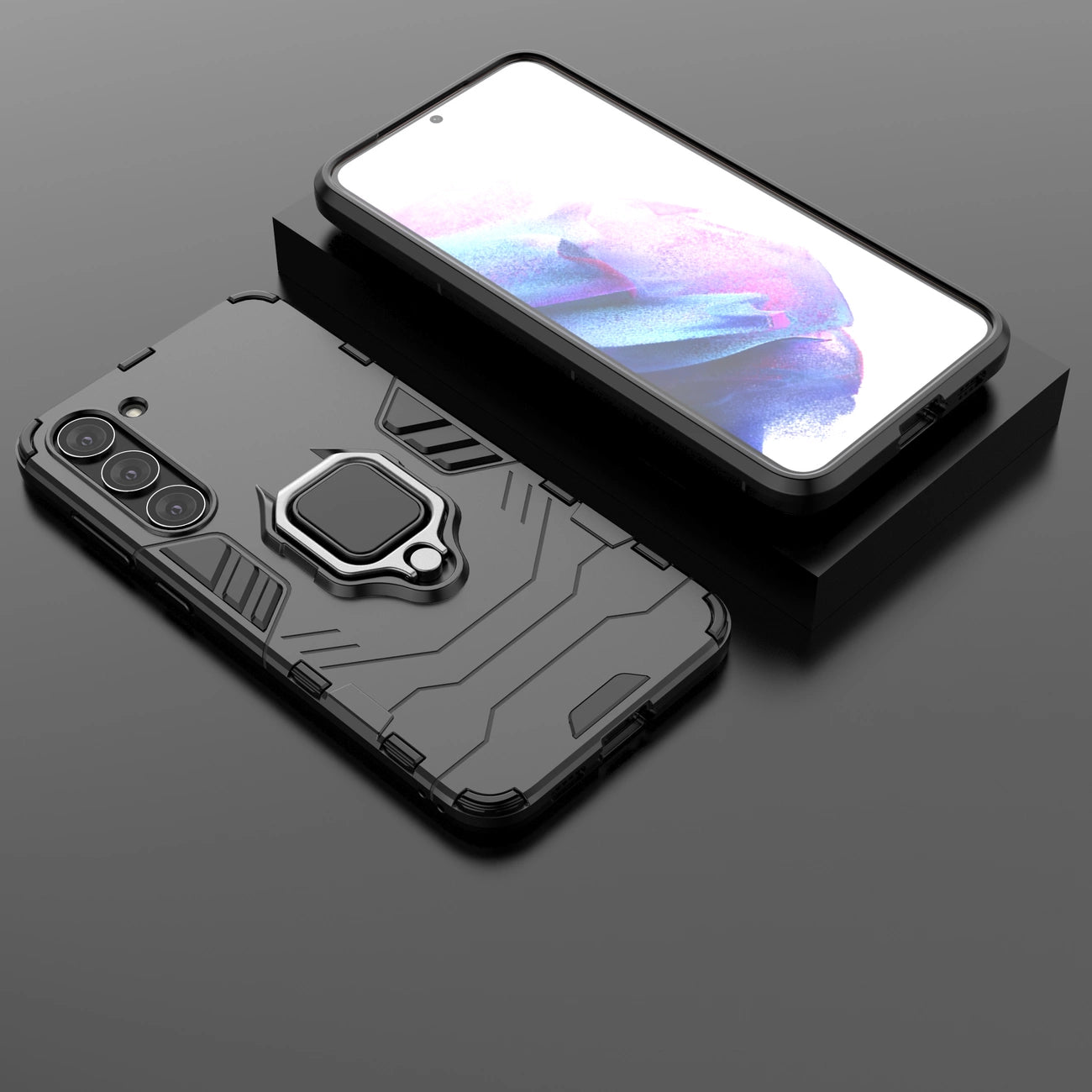 Ring Armor case for Samsung Galaxy S23+ armored cover magnetic holder ring black_15