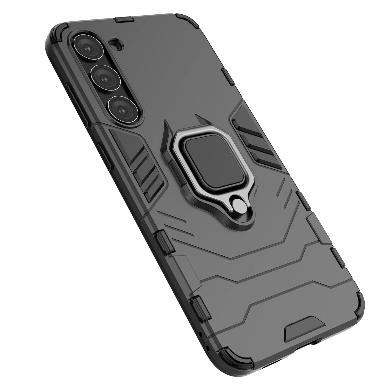 Ring Armor case for Samsung Galaxy S23+ armored cover magnetic holder ring black_1