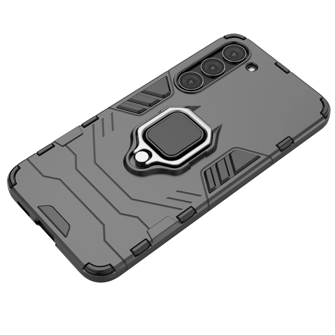 Ring Armor case for Samsung Galaxy S23+ armored cover magnetic holder ring black_5