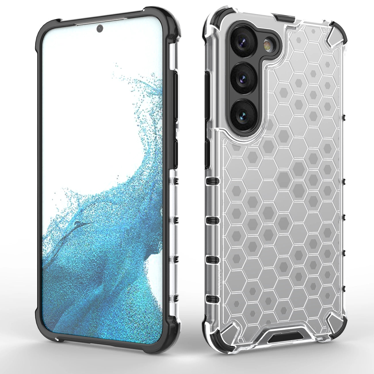 Honeycomb case for Samsung Galaxy S23 armored hybrid cover black_1