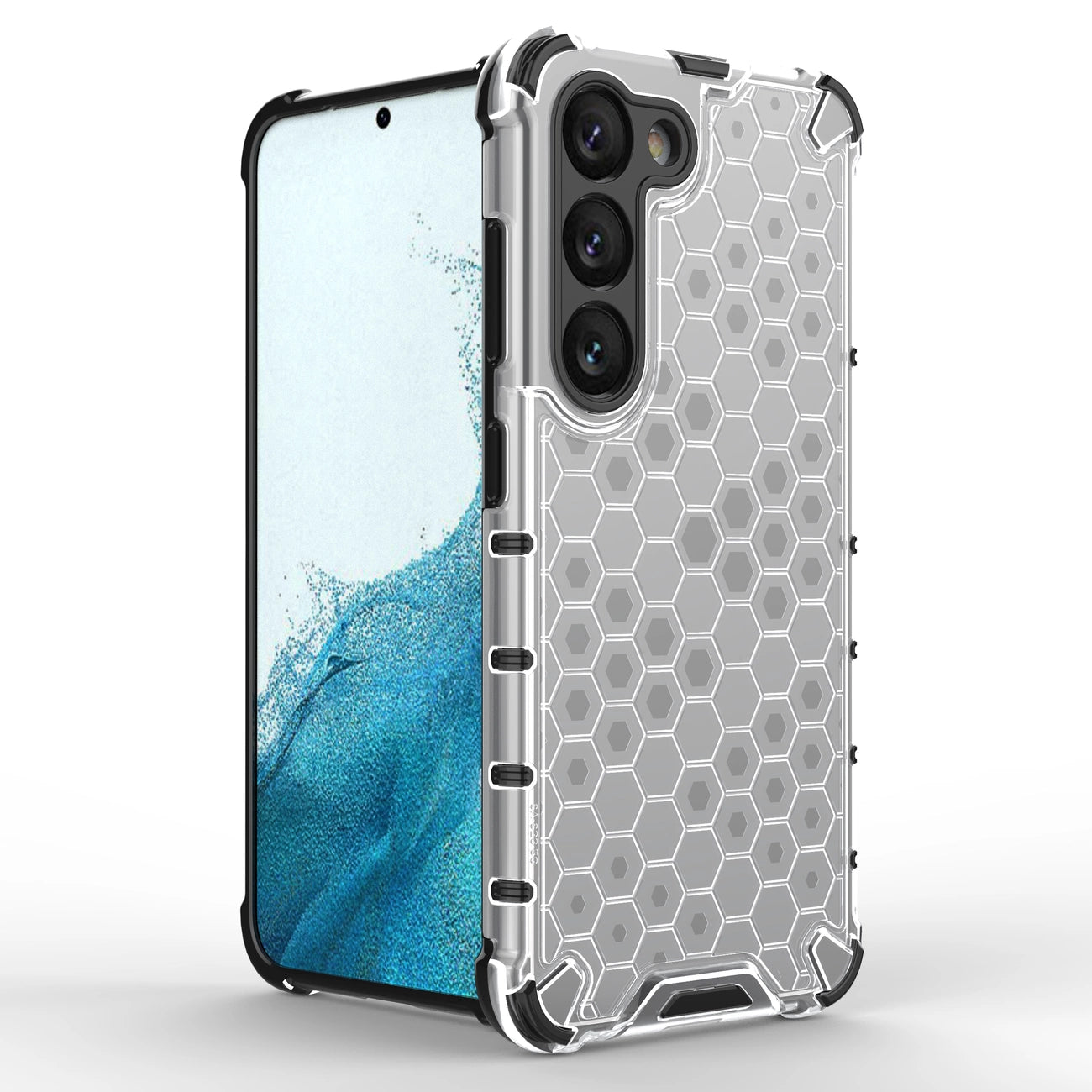 Honeycomb case for Samsung Galaxy S23 armored hybrid cover black_3