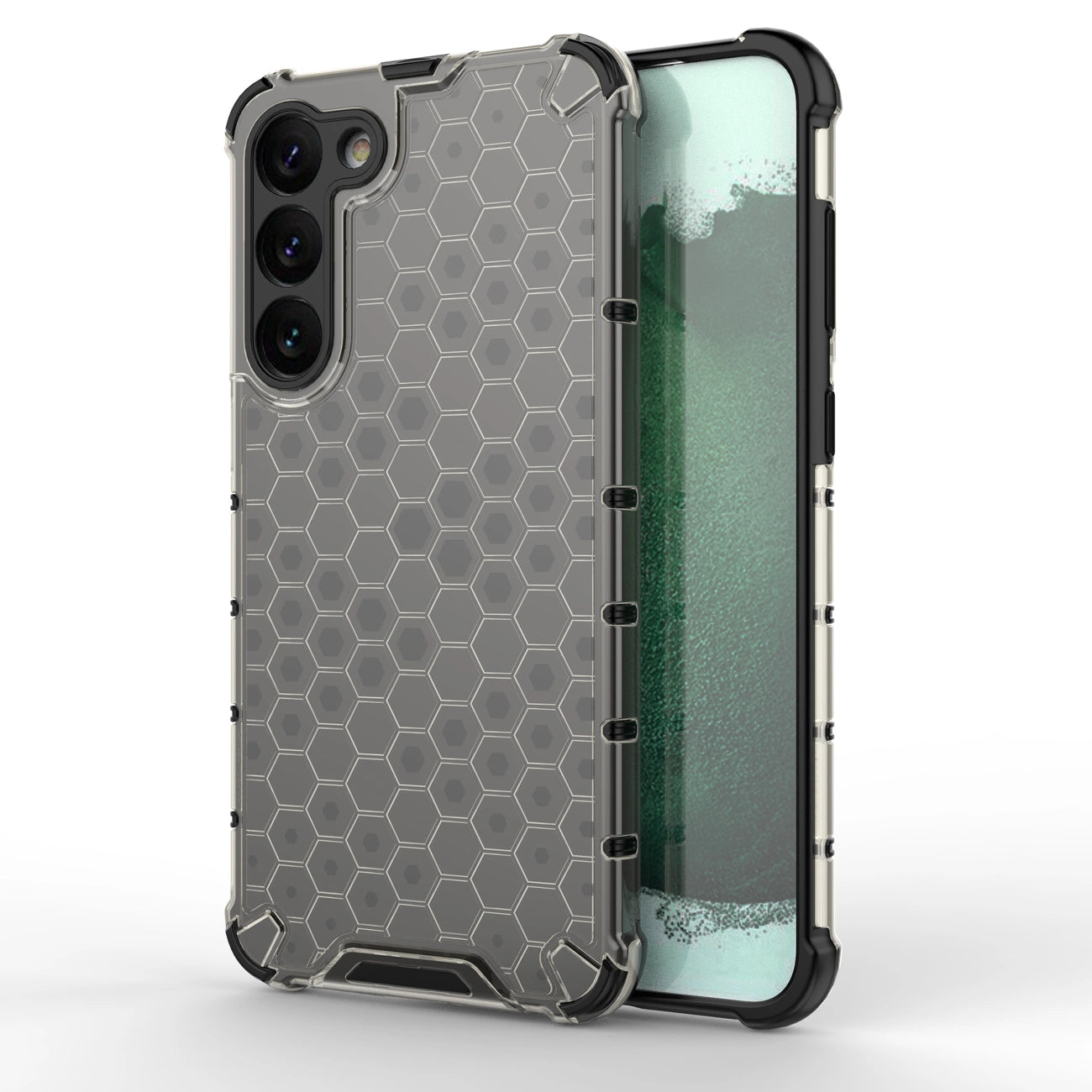 Honeycomb case for Samsung Galaxy S23+ armored hybrid cover black_0