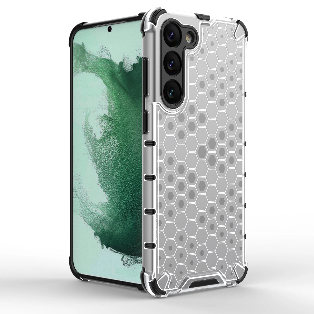 Honeycomb case for Samsung Galaxy S23+ armored hybrid cover black_2