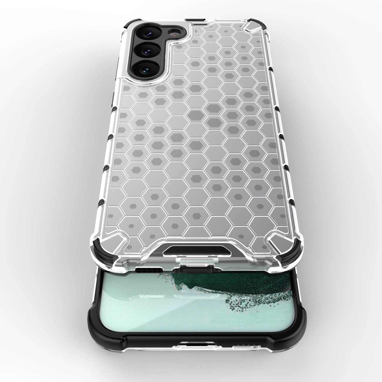 Honeycomb case for Samsung Galaxy S23+ armored hybrid cover black_4