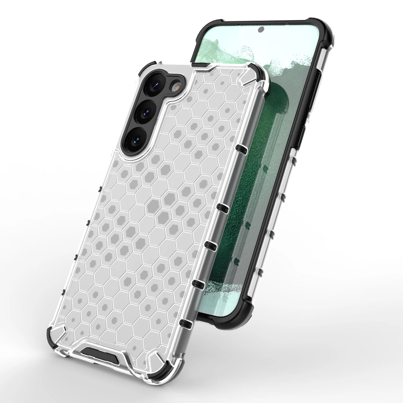 Honeycomb case for Samsung Galaxy S23+ armored hybrid cover black_6