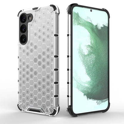 Honeycomb case for Samsung Galaxy S23+ armored hybrid cover transparent_17