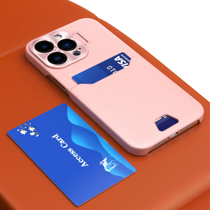 Leather Stand Case for iPhone 14 Pro Card Wallet Cover with Stand Pink_6