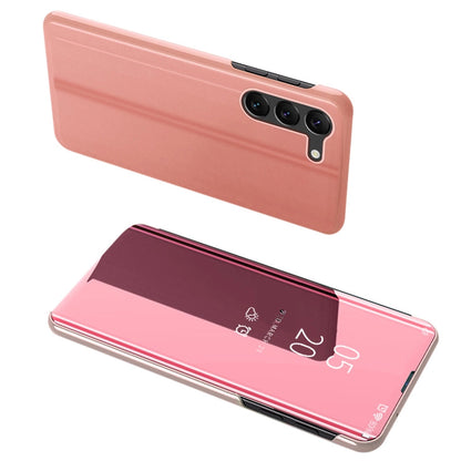 Clear View Case cover for Samsung Galaxy S23 cover with a flap pink_0