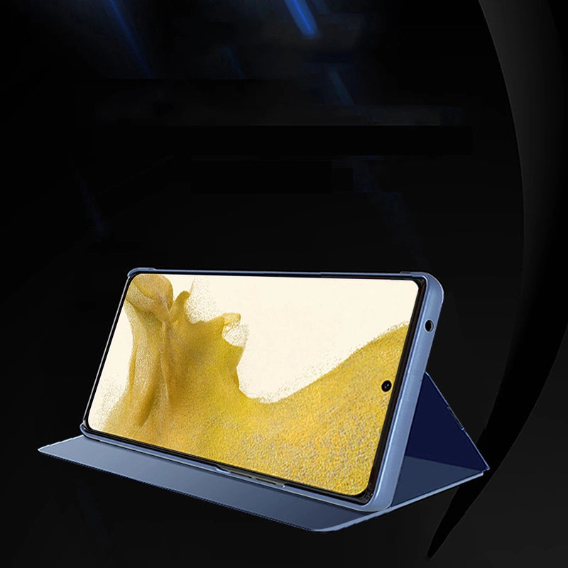 Clear View Case cover for Samsung Galaxy S23 blue flip cover_1
