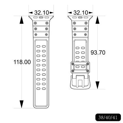 Strap Triple Protection Apple Watch SE strap, 9, 8, 7, 6, 5, 4, 3, 2, 1 (41, 40, 38 mm) band bracelet green_6
