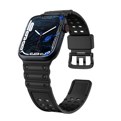 Strap Triple Protection for Apple Watch 42 / 44 / 45 / 49 mm band bracelet - black_1