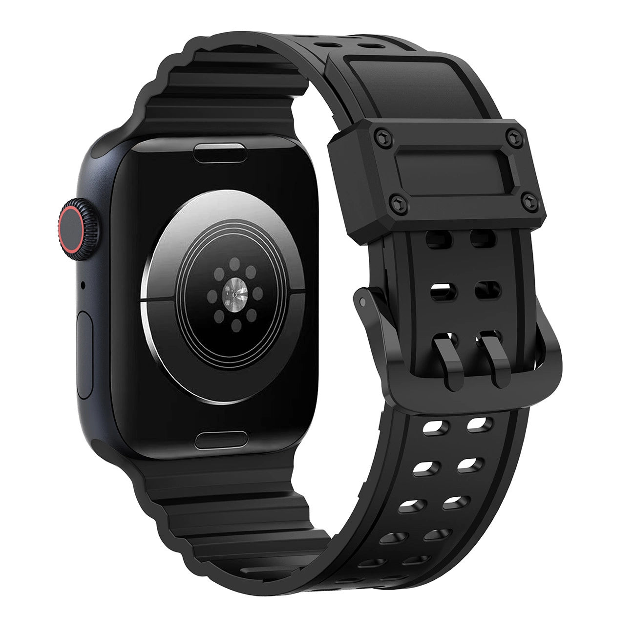 Strap Triple Protection for Apple Watch 42 / 44 / 45 / 49 mm band bracelet - black_3
