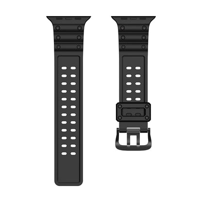 Strap Triple Protection for Apple Watch 42 / 44 / 45 / 49 mm band bracelet - black_4