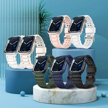 Strap Triple Protection for Apple Watch 42 / 44 / 45 / 49 mm band bracelet - black_8