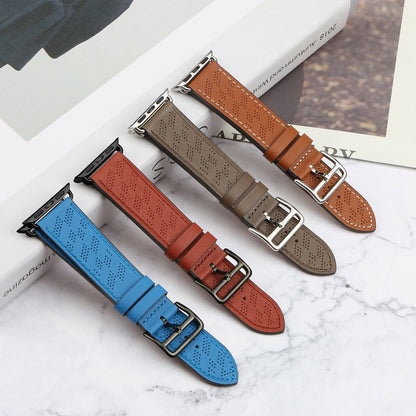 Strap Leather leather strap Apple Watch SE, 9, 8, 7, 6, 5, 4, 3, 2, 1 (41, 40, 38 mm) band bracelet red_7