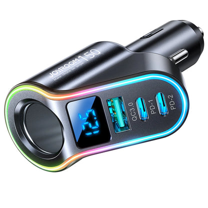 Joyroom fast car charger 4in1 USB-A QC3.0 / 2xUSB-C PD 150W black (JR-CL21)_2