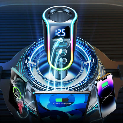 Joyroom fast car charger 4in1 USB-A QC3.0 / 2xUSB-C PD 150W black (JR-CL21)_6