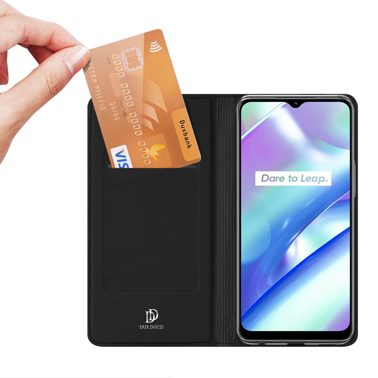 Dux Ducis Skin Pro Case Realme C33 Flip Card Wallet Stand Black_1