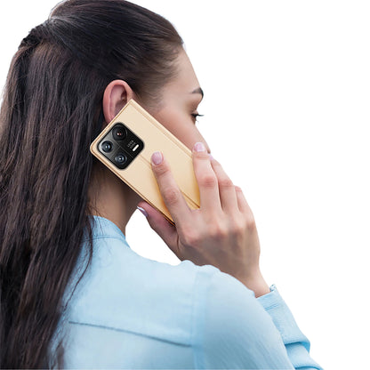 Dux Ducis Skin Pro Case Xiaomi 13 Pro Flip Card Wallet Gold Stand_9