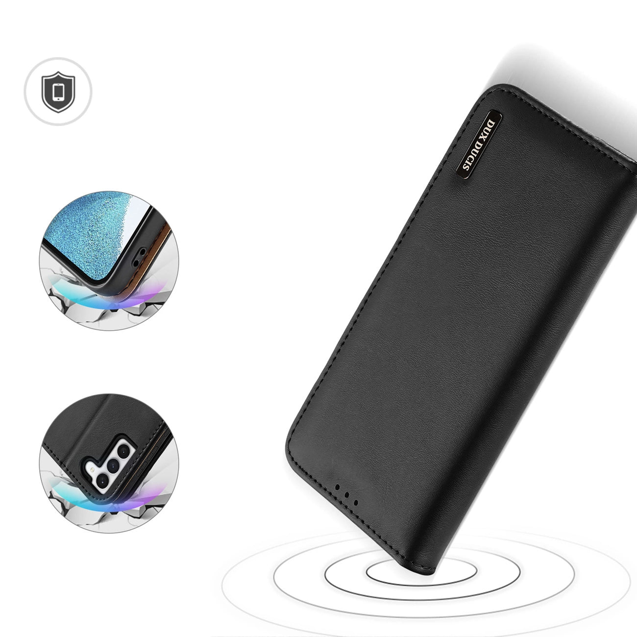 Dux Ducis Hivo case Samsung Galaxy S23+ flip case wallet stand RFID blocker black_3