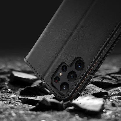 Dux Ducis Hivo case Samsung Galaxy S23+ flip cover wallet stand RFID blocking brown_18