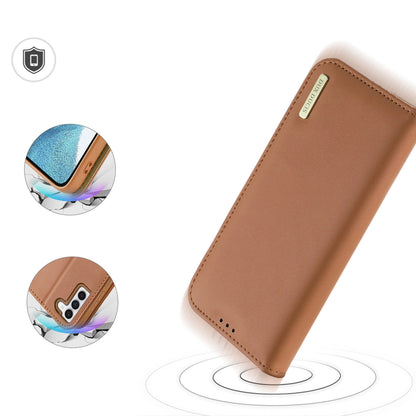 Dux Ducis Hivo case Samsung Galaxy S23+ flip cover wallet stand RFID blocking brown_3