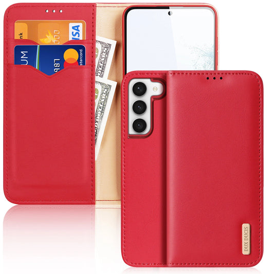 Dux Ducis Hivo case Samsung Galaxy S23+ flip cover wallet stand RFID blocking red_0