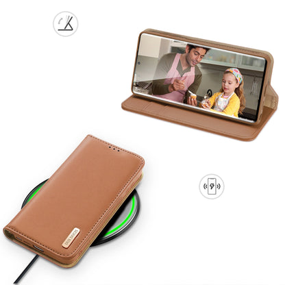 Dux Ducis Hivo Case for Samsung Galaxy S23 Ultra Flip Cover Wallet Stand RFID Blocking Brown_5