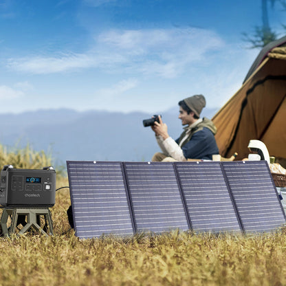 Choetech SC010 solar tourist charger, foldable, 160W - black_6