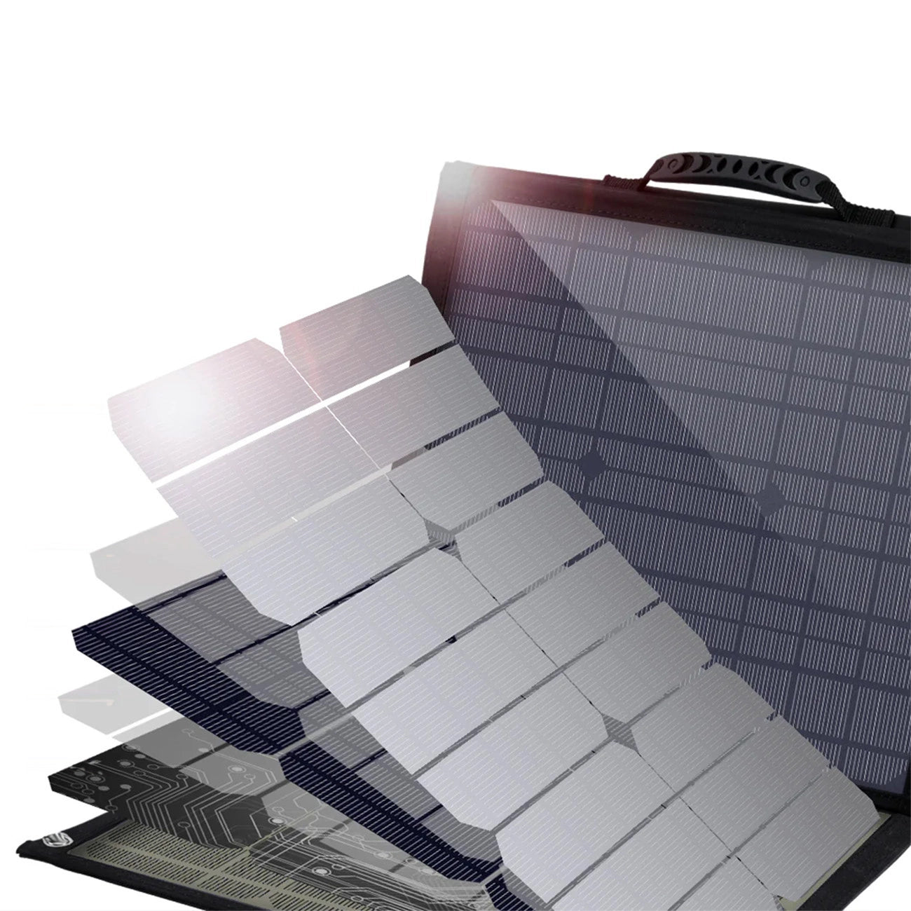 Choetech SC009-V2 solar foldable charger 100W USB-C / 2x USB-A PD QC - black_14