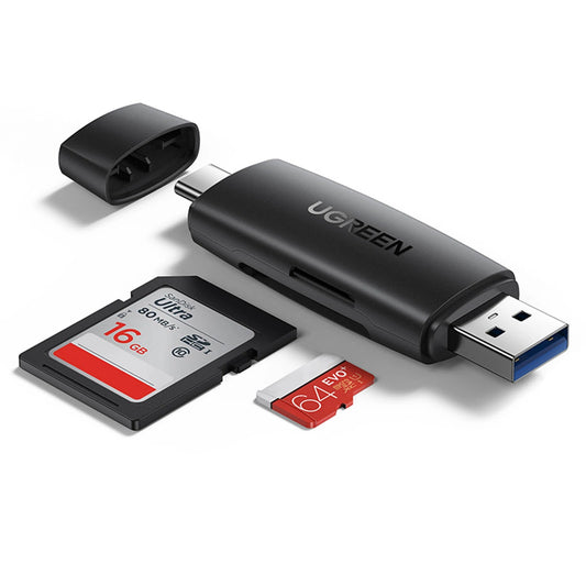 Ugreen adapter SD / micro SD card reader (USB-A / USB-C) black (CM304)_0