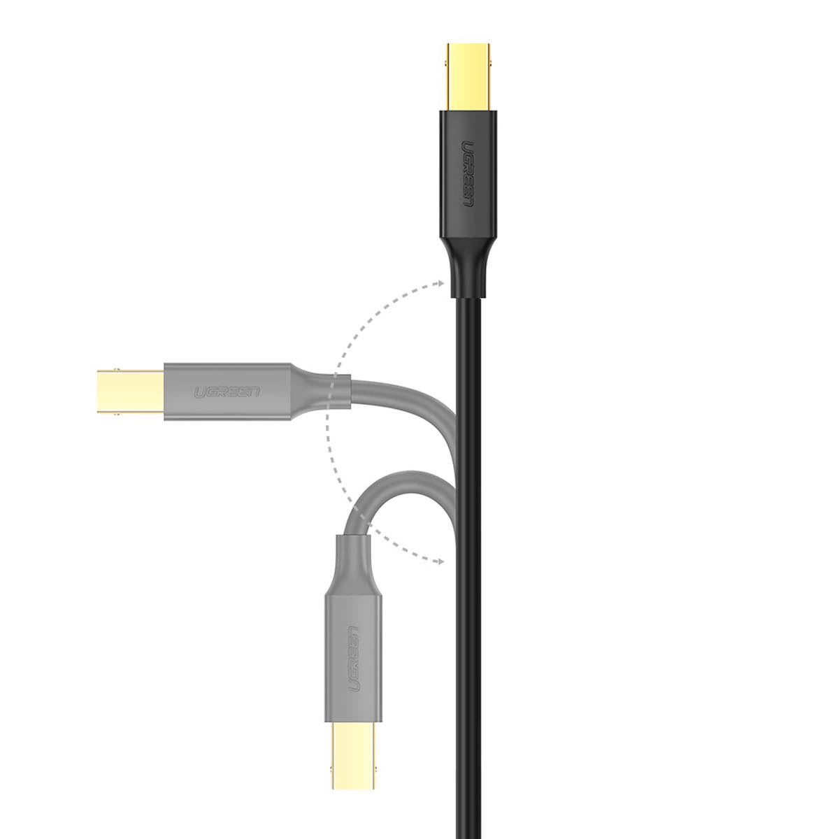 Ugreen printer cable USB-A - USB-B 480Mb/s 5m black (US135)_7