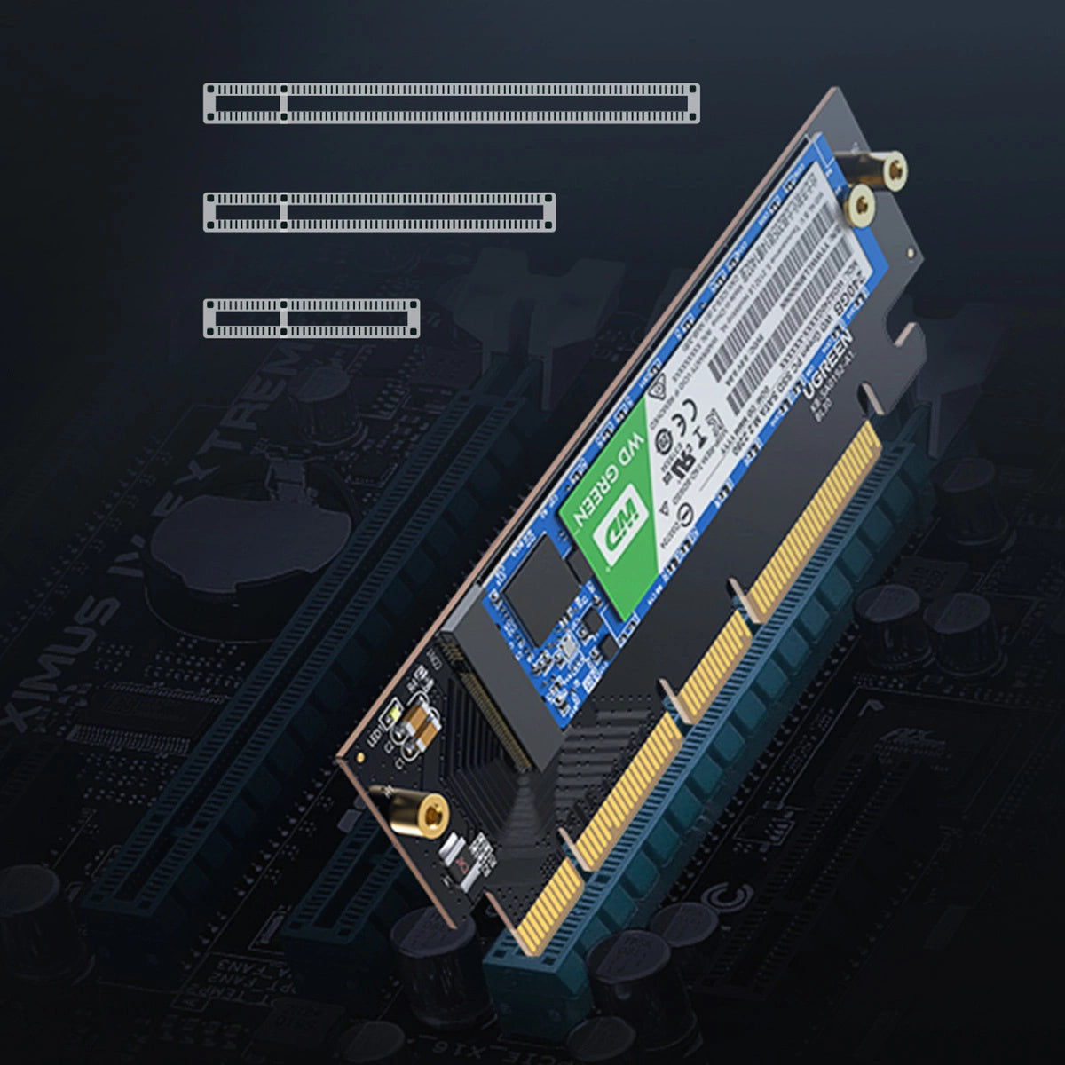 Ugreen CM465 PCIe 4.0 x4 to M.2 NVMe M-Key Expansion Card - Black_5