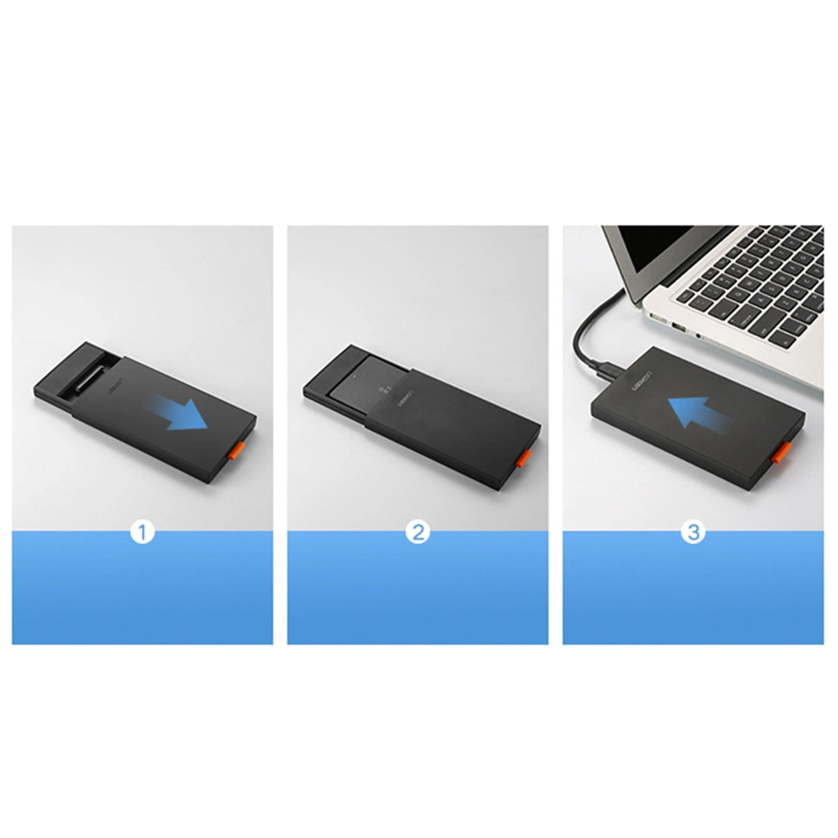 Ugreen SSD/HDD 2.5'' USB 3.0 SATA Black (CM237)_7