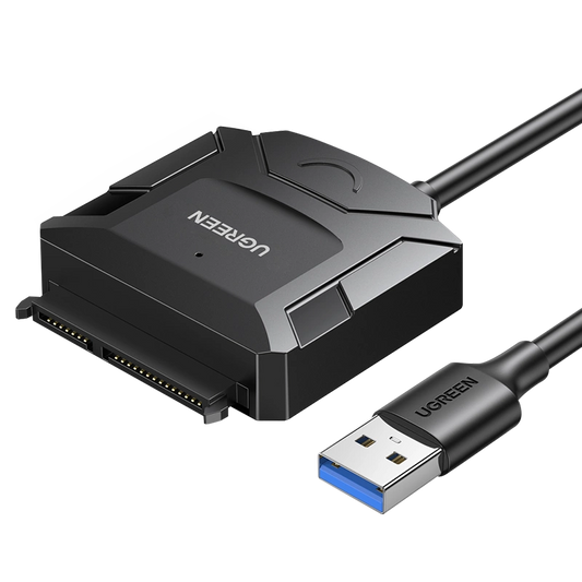 Ugreen adapter cable for 2.5'' / 3.5'' drive (USB-A 3.0 - SATA) black (CR108)_0