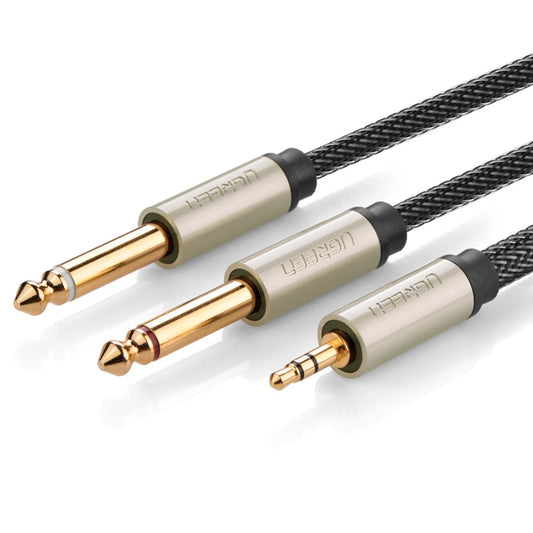 Ugreen audio cable mini jack 3.5 mm - 2 x jack 6.35 mm 2 m gray (AV126)_0
